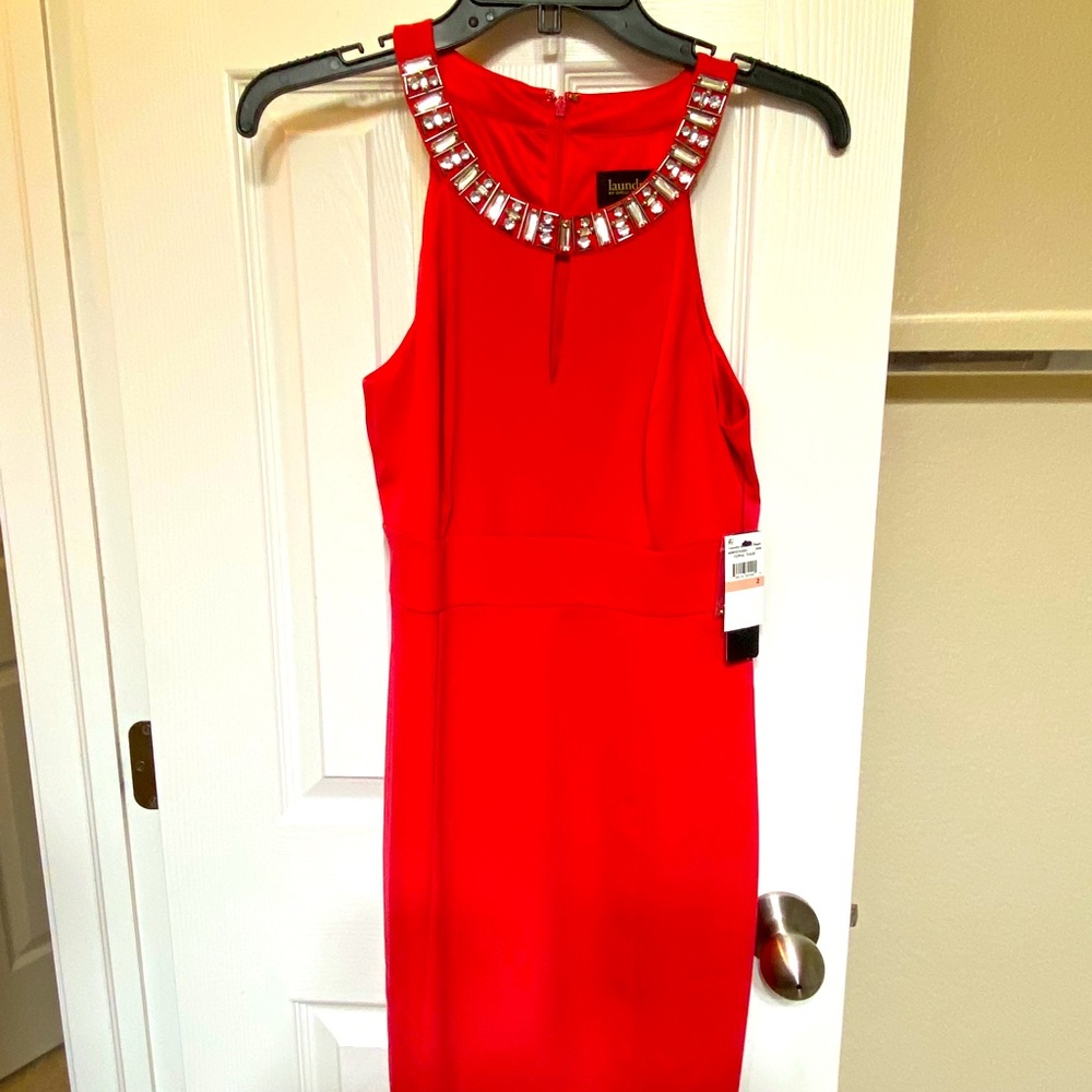 Laundry by Shelli Segal coral dress